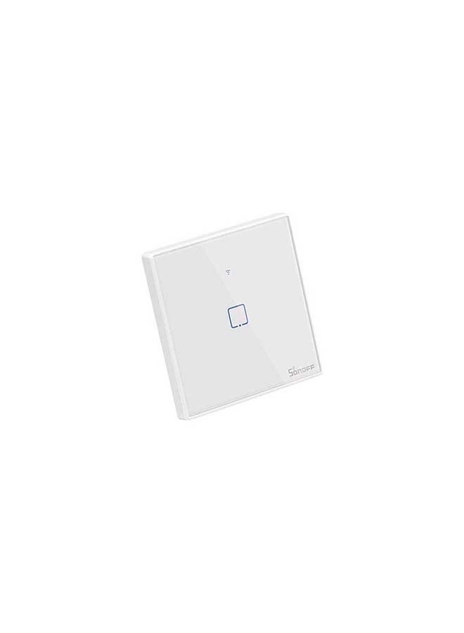 SONOFF T2UK1C-TX UK Plug 1-Gang Way WiFi Smart Touch Light Switch  Compatible with Amazon Alexa and Google Assistant White 86x86x35mm - Image 1