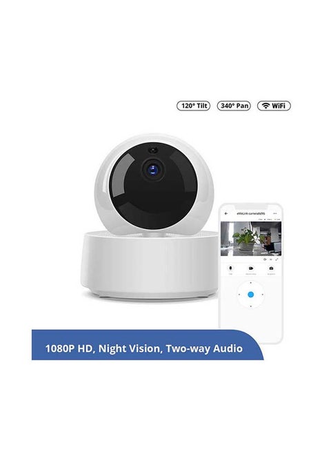 GK-200MP2-B Smart Wi-Fi Wireless IP Security Camera1080P Full HD IR Night Vision 2-way Audio Interconnect Devices Support TF Card Storage Does Not Come With The Plug
