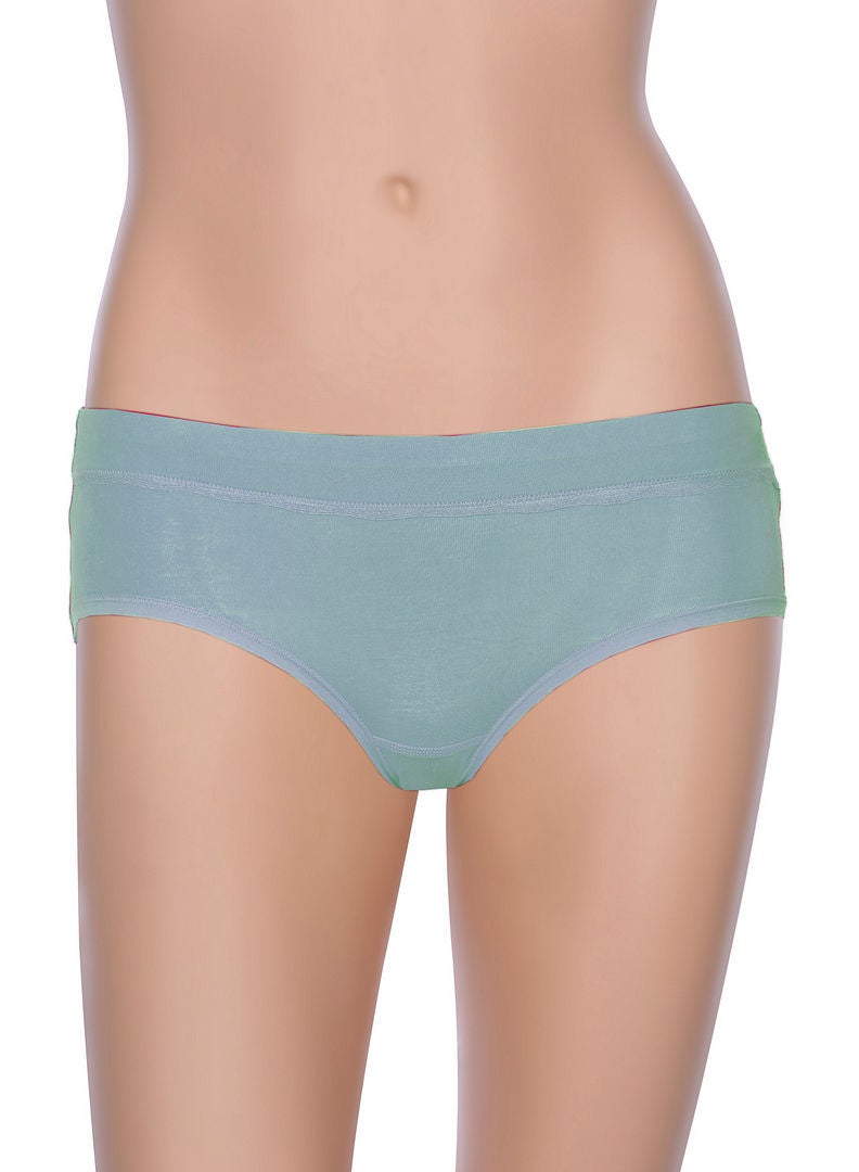 hush-hush mermaid - Soft Trim Lace Patterned Brief Blue - Image 1