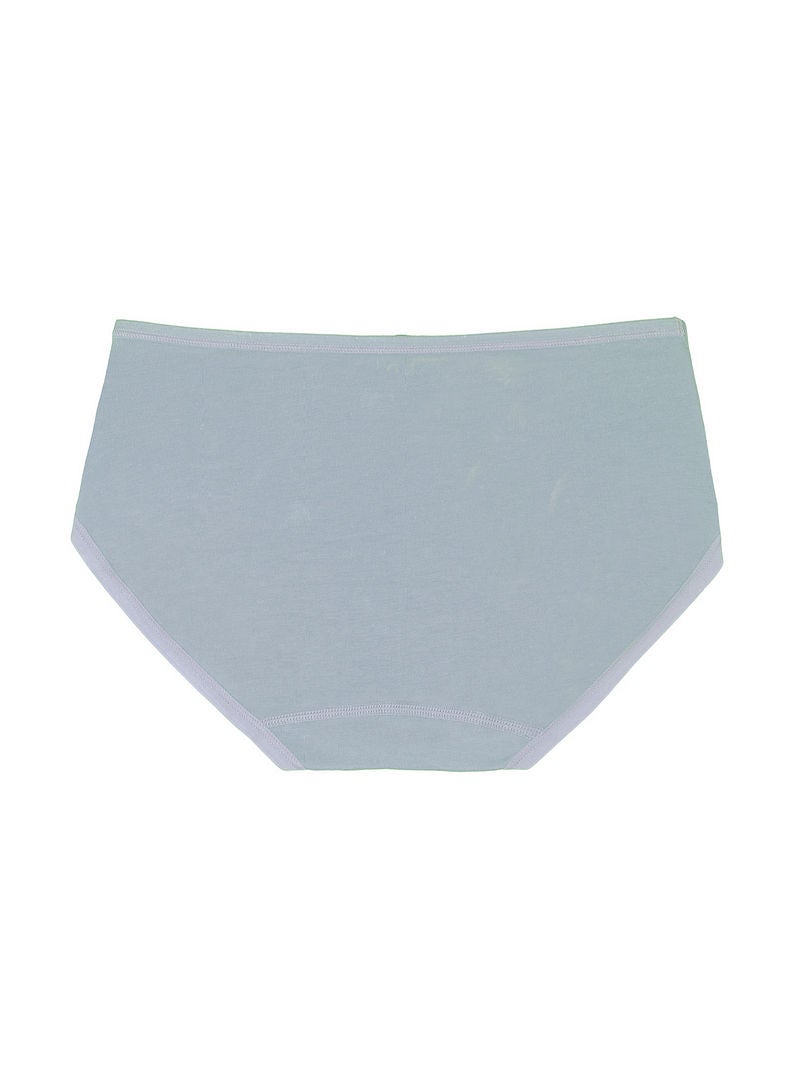 hush-hush mermaid - Soft Trim Lace Patterned Brief Blue - Image 1