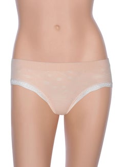 Liner Lace Pattern Soft And Durable Brief Beige