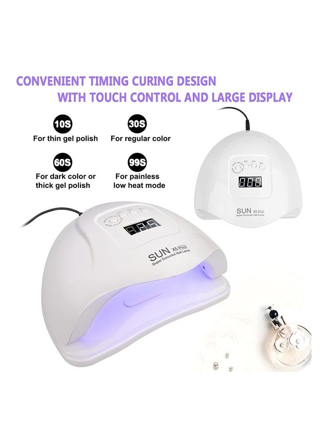 صن مصباح مجفف أظافر LED احترافي لطلاء الأظافر باللون الأبيض بلون أبيض  - Image 5
