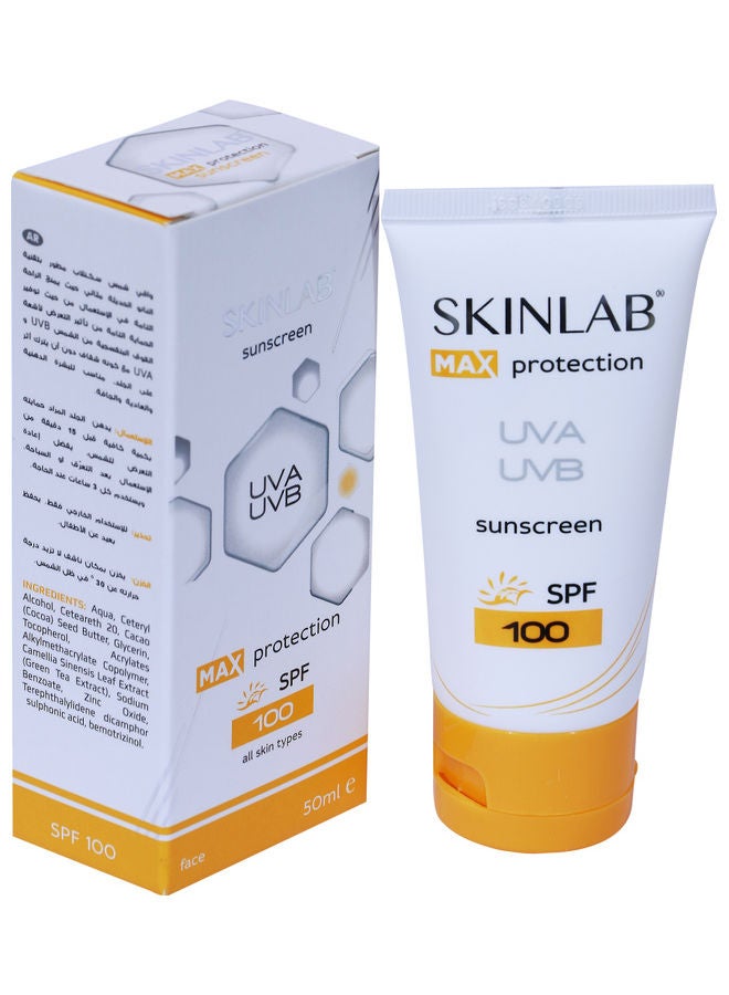 SKINLAB SPF 100 Sunscreen UVA UVB Max Protection 50ml - Image 3