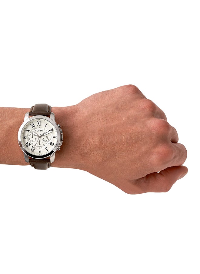 FOSSIL Men's Leather Chronograph Watch FS4735IE  - Image 2