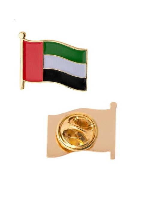 12-Piece UAE Flag Shape of Lapel Pins, Enamel Tie And Hat Badges For National Day