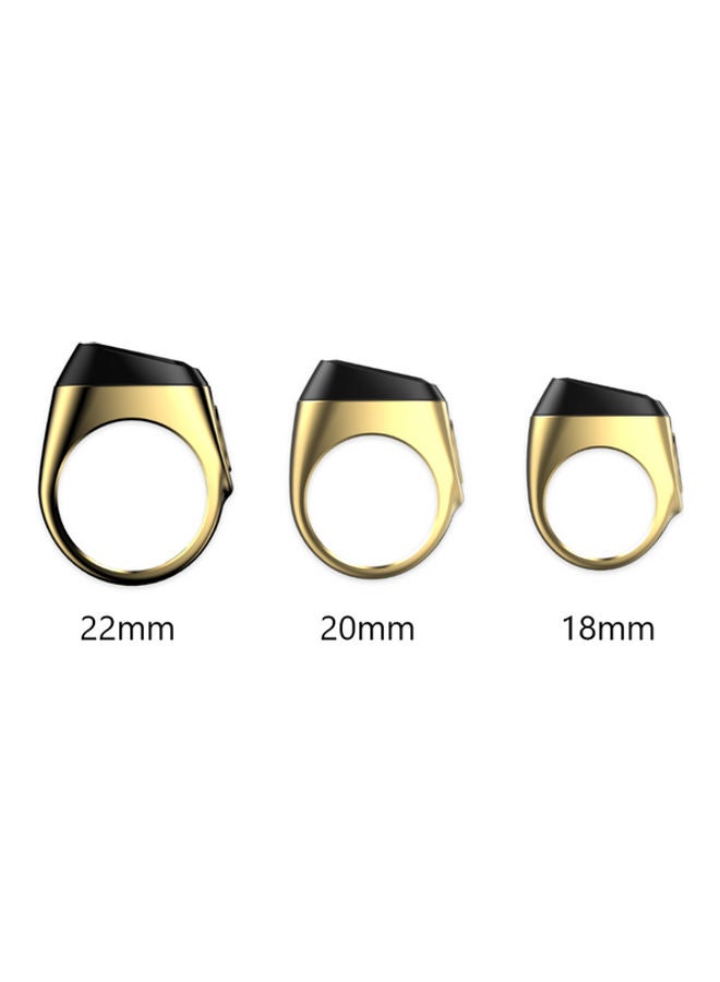 iQIBLA Zikr Smart Tasbih Ring 18mm Gold - Image 5