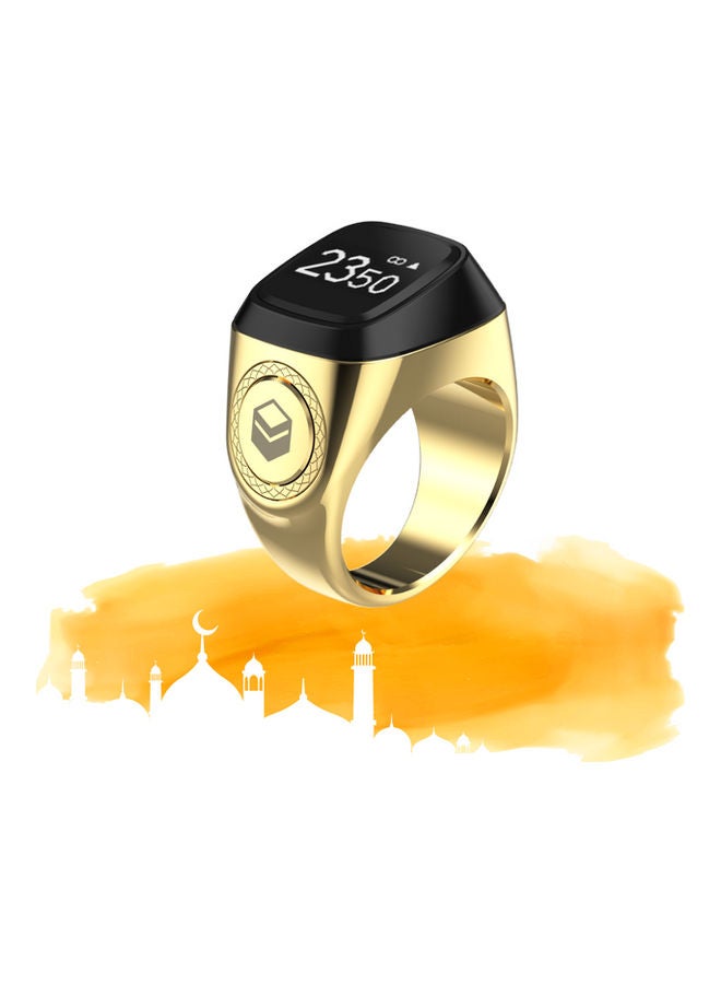 iQIBLA Zikr Smart Tasbih Ring 22mm Gold - Image 1