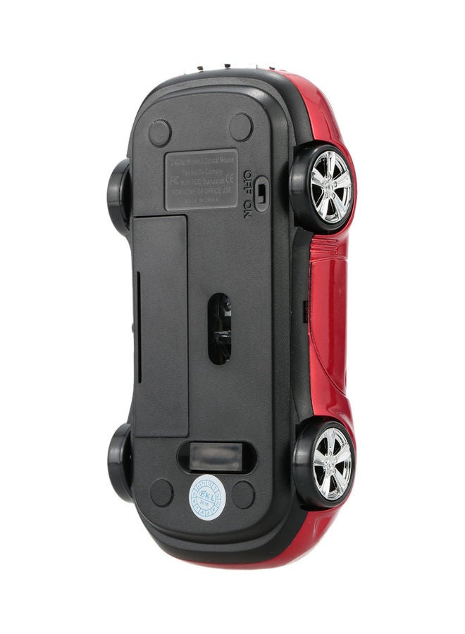 2.4GHz Wireless Racing Car Shaped Optical USB Mouse With 3D 3 Buttons 1000 DPI/CPI For Laptop/Desktop Red - Image 3