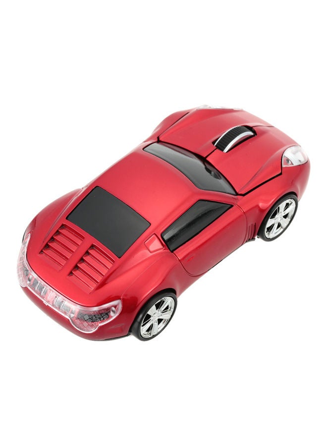 2.4GHz Wireless Racing Car Shaped Optical USB Mouse With 3D 3 Buttons 1000 DPI/CPI For Laptop/Desktop Red - Image 2