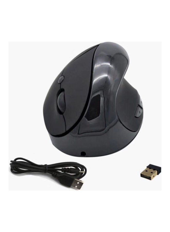 Optical Vertical Ergonomic Wireless Mouse Black - Image 1