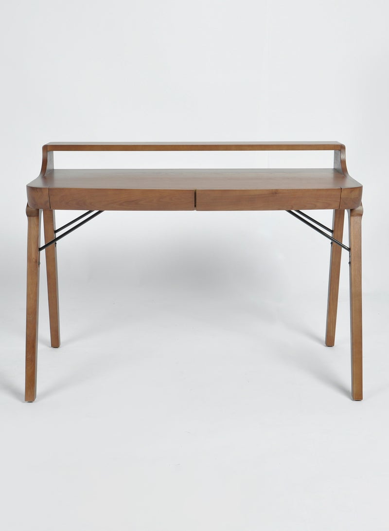 ebb & flow - Office Desk Computer Table Or Study Table - Walnut 121 X 63 X 87cm Home Office For Laptop Table Walnut 123 x 63 x 87cm - Image 1