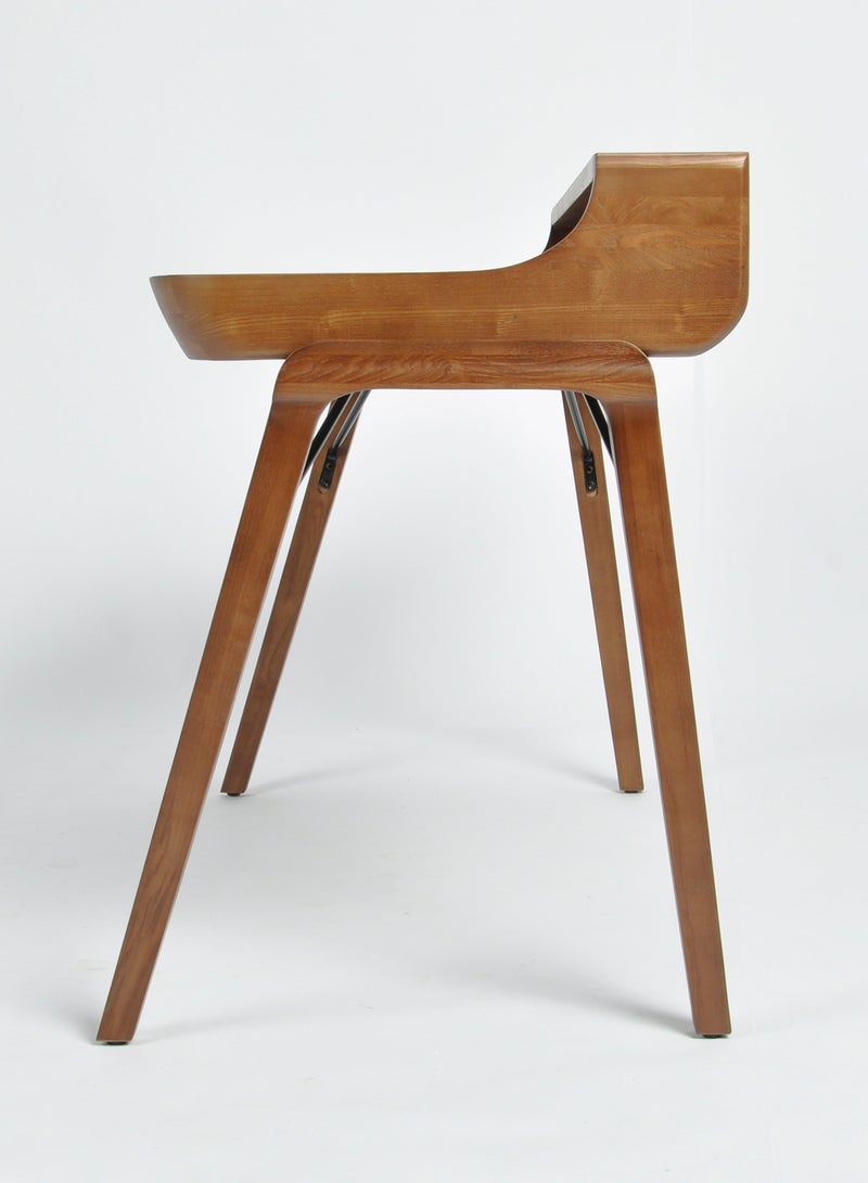 ebb & flow - Office Desk Computer Table Or Study Table - Walnut 121 X 63 X 87cm Home Office For Laptop Table Walnut 123 x 63 x 87cm - Image 1
