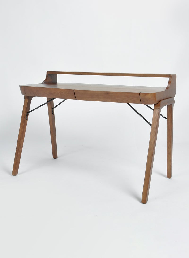 ebb & flow - Office Desk Computer Table Or Study Table - Walnut 121 X 63 X 87cm Home Office For Laptop Table Walnut 123 x 63 x 87cm - Image 1