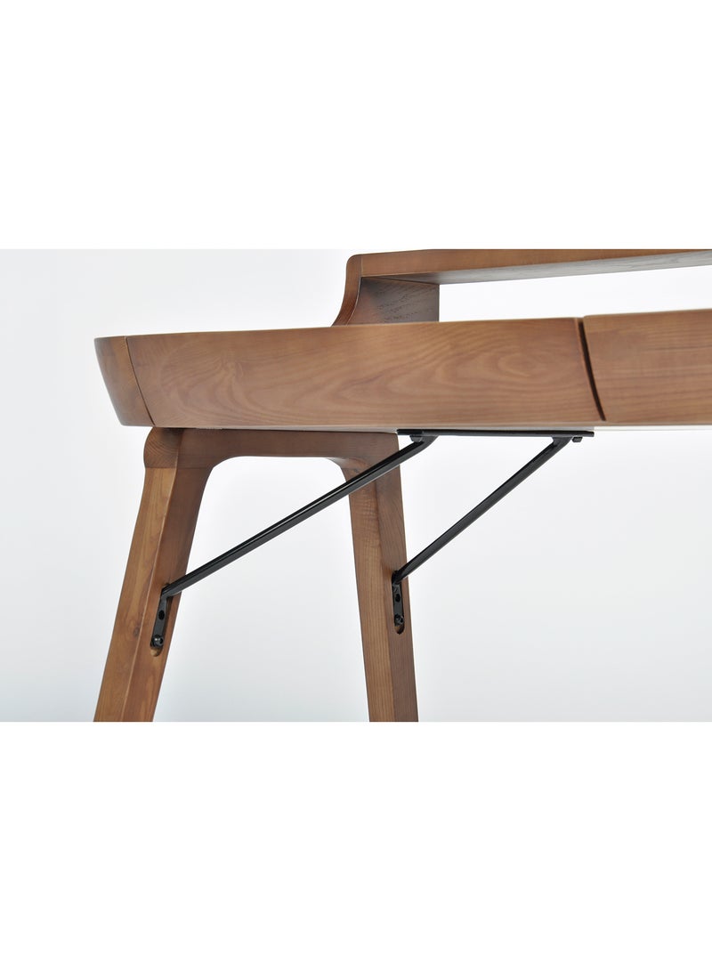 ebb & flow - Office Desk Computer Table Or Study Table - Walnut 121 X 63 X 87cm Home Office For Laptop Table Walnut 123 x 63 x 87cm - Image 1