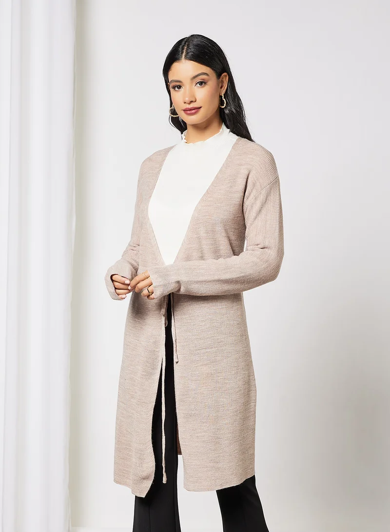 ياس كارديغان مفتوح من الأمام Crystal Grey/Mel