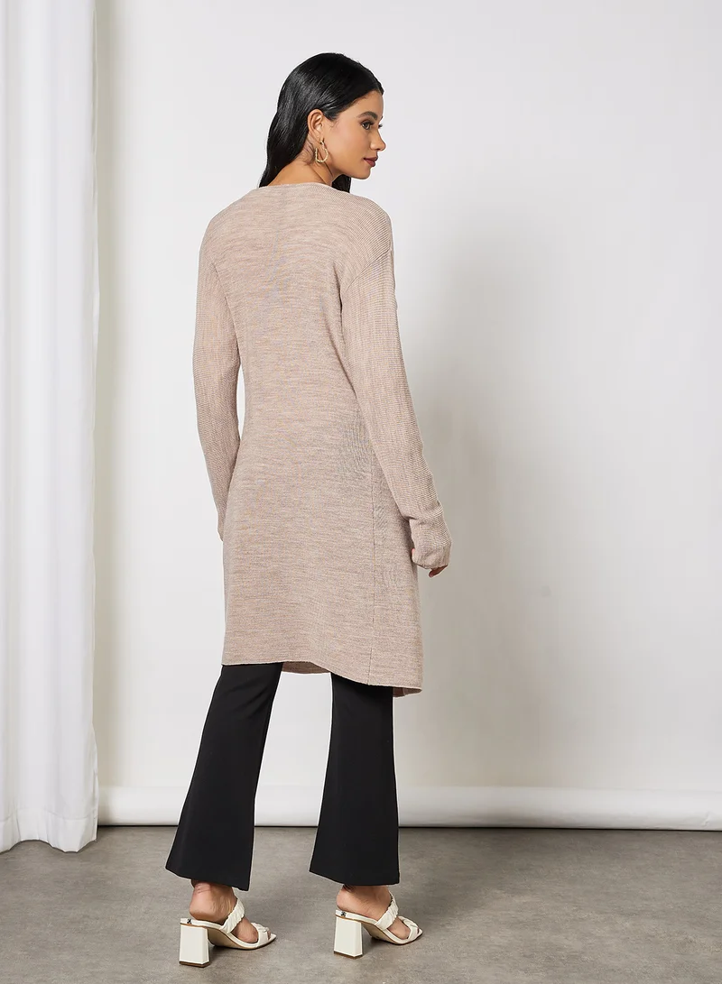 ياس كارديغان مفتوح من الأمام Crystal Grey/Mel