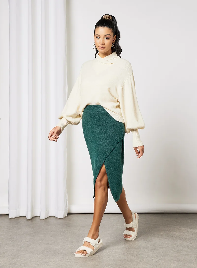 VERO MODA Wrap Skirt Green