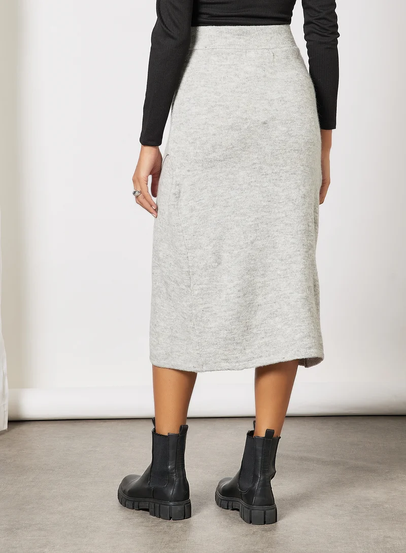 VERO MODA Wrap Skirt Light Grey