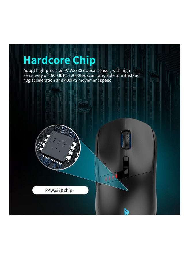 Ajazz 2.4G Wireless Type-C Wired Dual Mode Mouse Pink  - Image 2