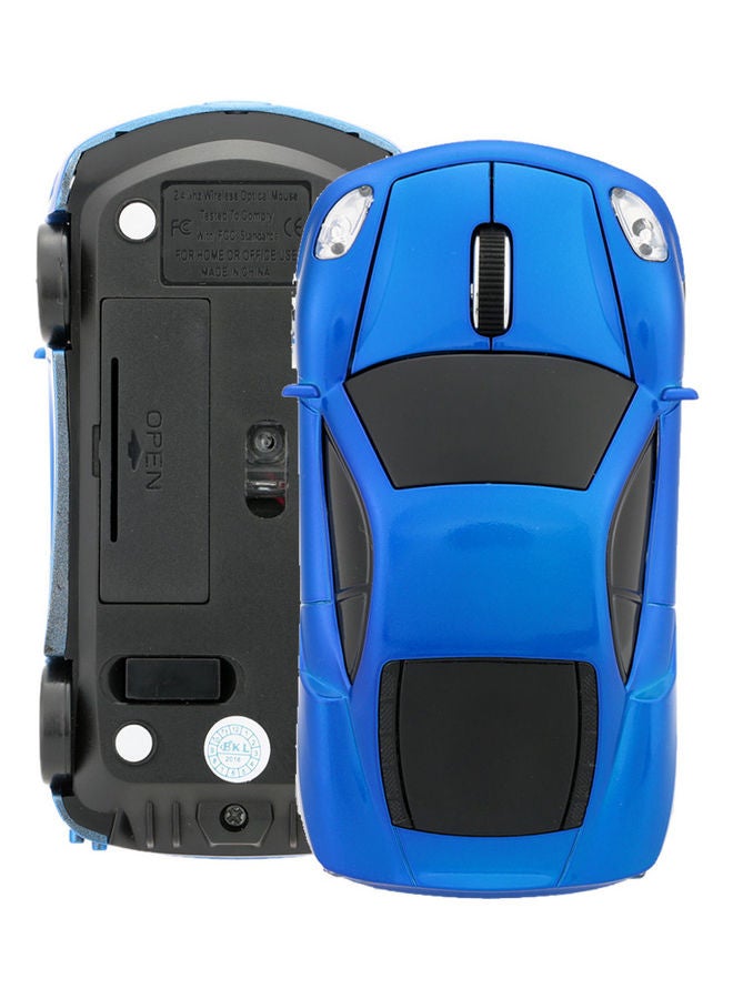 2.4GHz Racing Car Shaped Wireless Optical USB Mouse With 3D 3 Buttons 1000 DPI/CPI For Laptop/Desktop Blue - Image 4