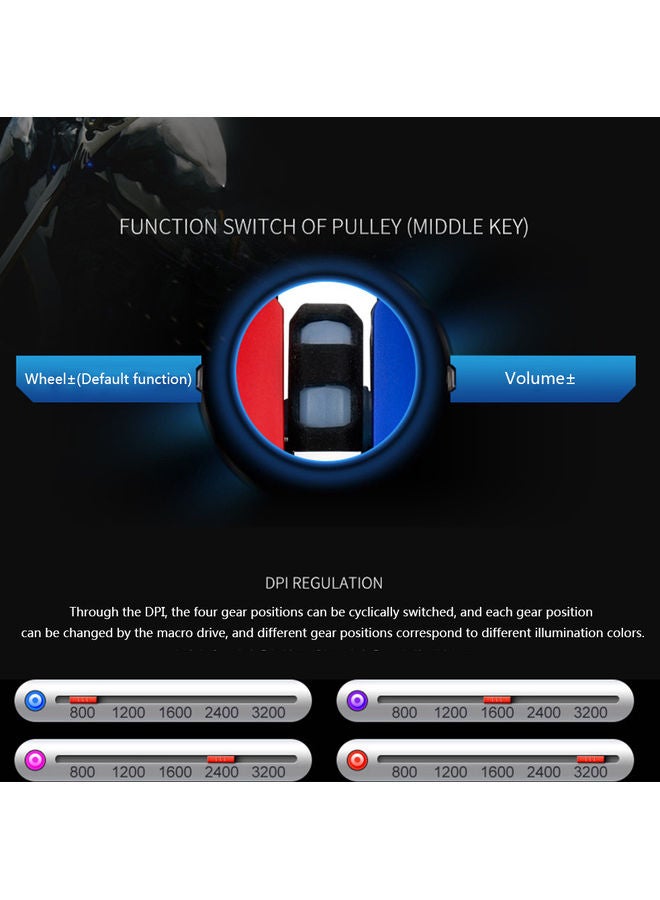 Ajazz AJ120 Macro Programming Gaming Mouse Black - Image 3