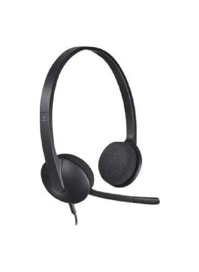 Logitech Over-Ear USB Wired Headset With Mic Black  - Image 3