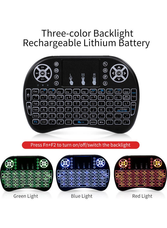 Backlit With Touchpad Remote Controlable Air Mouse Keyboard Black - Image 4