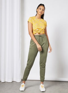 R&B Printed Round Neck T-Shirt Mustard Yellow  - Image 3