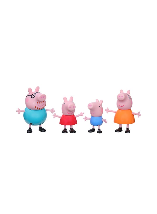 Peppa Pig Peppa  Peppa's Adventures Peppa's Family Figure 4-Pack Toy, 4 Peppa  Family Figures in Iconic Outfits, Ages 3 and up  - Image 4