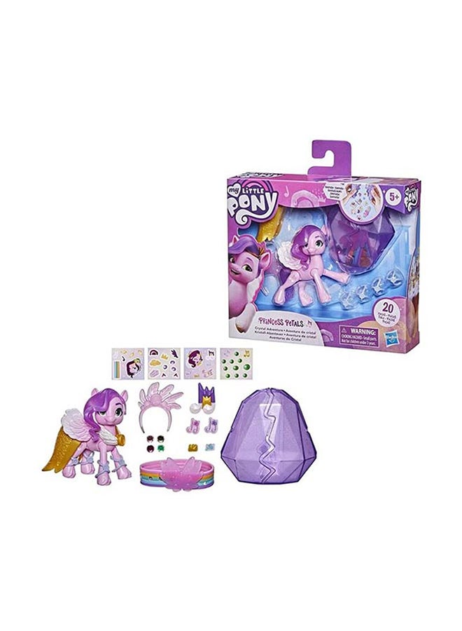 A New Generation And Nbsp Movie Crystal Adventure Princess Petals And Nbsp- 3-Inch Pony Toy, Surprise Accessories, Friendship Bracelet