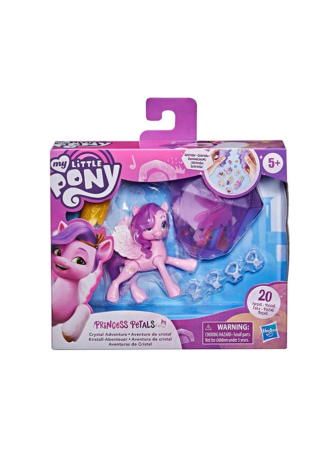my little Pony - A New Generation And Nbsp Movie Crystal Adventure Princess Petals And Nbsp- 3-Inch Pony Toy, Surprise Accessories, Friendship Bracelet - Image 1