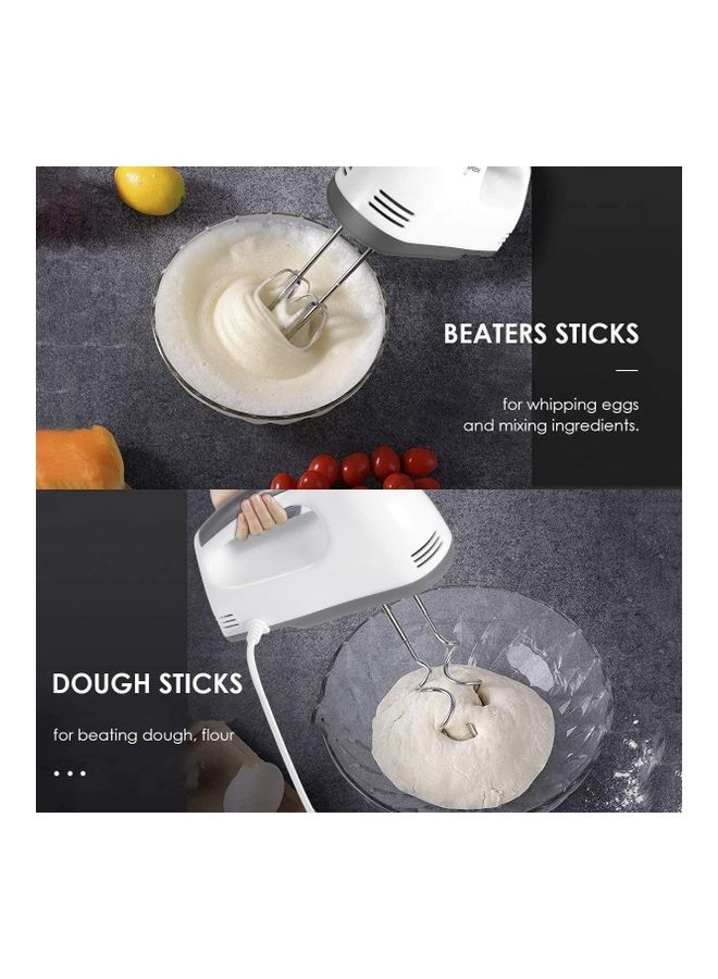SAGREENY Electric Hand Mixer Beater With Two Beaters 600 W CSR34654 White  - Image 3