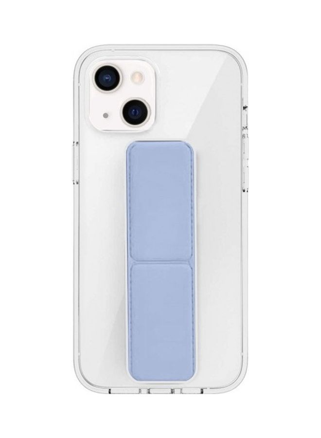 MARGOUN Protective Hand Grip Finger Strap Stand Case Cover for iphone 13 Light Blue/Clear - Image 1