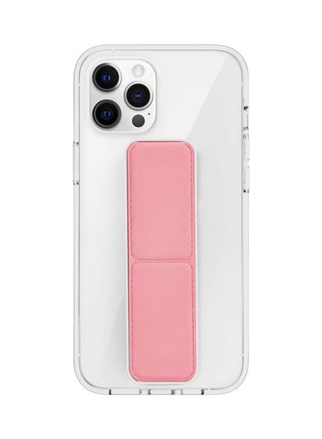 MARGOUN Protective Hand Grip Finger Strap Stand Case Cover for iphone 13 Pro Pink/Clear - Image 1