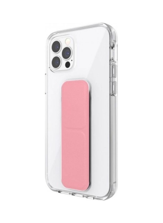 MARGOUN Protective Hand Grip Finger Strap Stand Case Cover for iphone 13 Pro Pink/Clear - Image 3