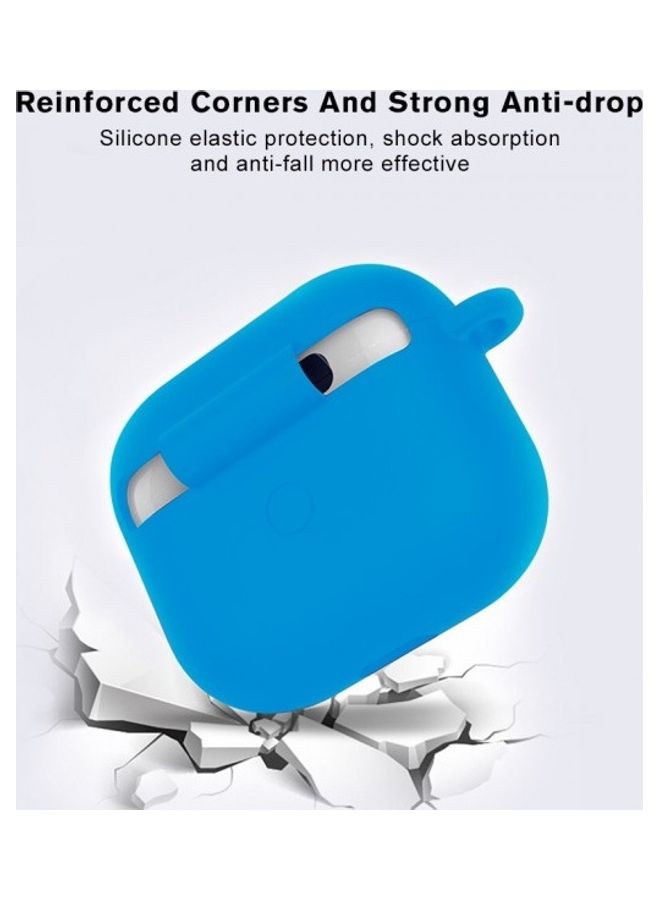 MARGOUN - Protective Shockproof Silicone Case Cover for Apple AirPods 3 Light Blue - Image 1