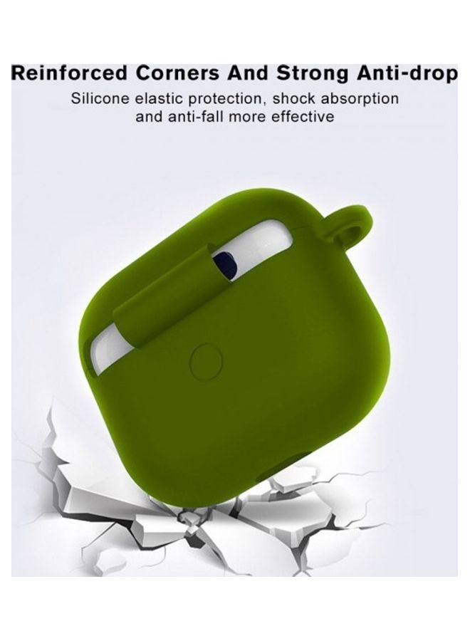 MARGOUN Protective Shockproof Silicone Case Cover for Apple AirPods 3 3rd Generation Olive Green - Image 2