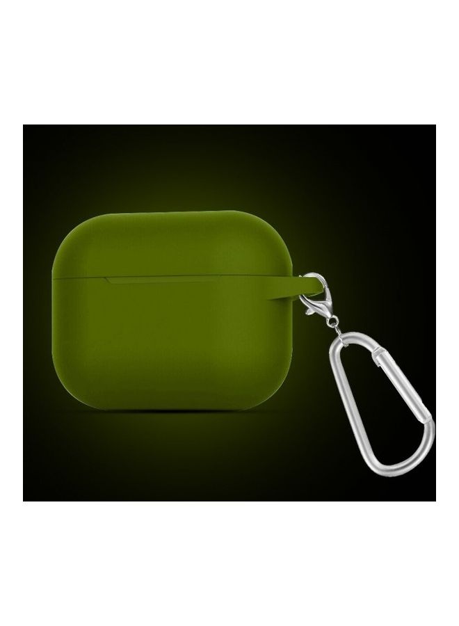 MARGOUN Protective Shockproof Silicone Case Cover for Apple AirPods 3 3rd Generation Olive Green - Image 3