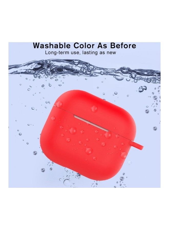 MARGOUN Protective Shockproof Silicone Case Cover for Apple AirPods 3 3rd Generation Red  - Image 2