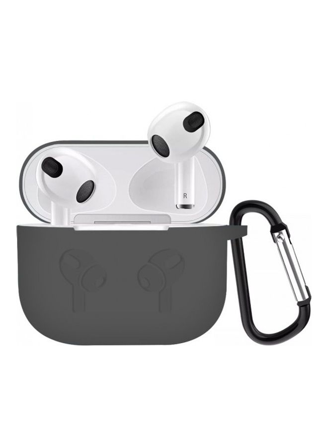 MARGOUN - Protective Shockproof Silicone Case Cover for Apple AirPods 3 3rd Generation Grey - Image 1