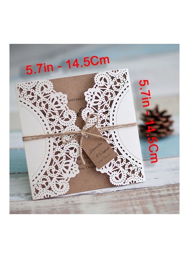 EHOME 50-Piece Laser Cut Wedding Invitations Card - Image 2