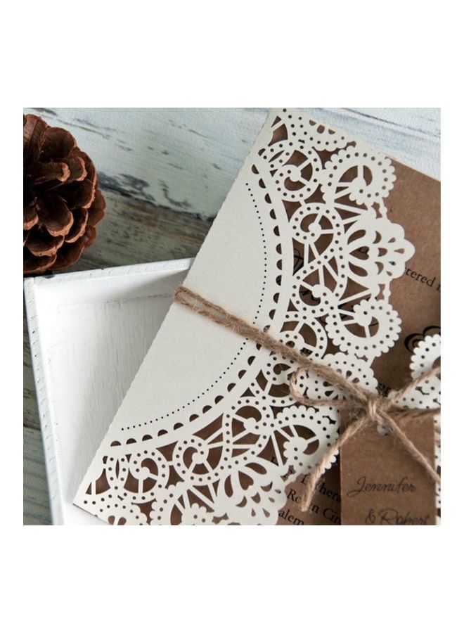 EHOME 50-Piece Laser Cut Wedding Invitations Card - Image 3