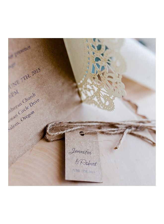 EHOME 50-Piece Laser Cut Wedding Invitations Card - Image 4