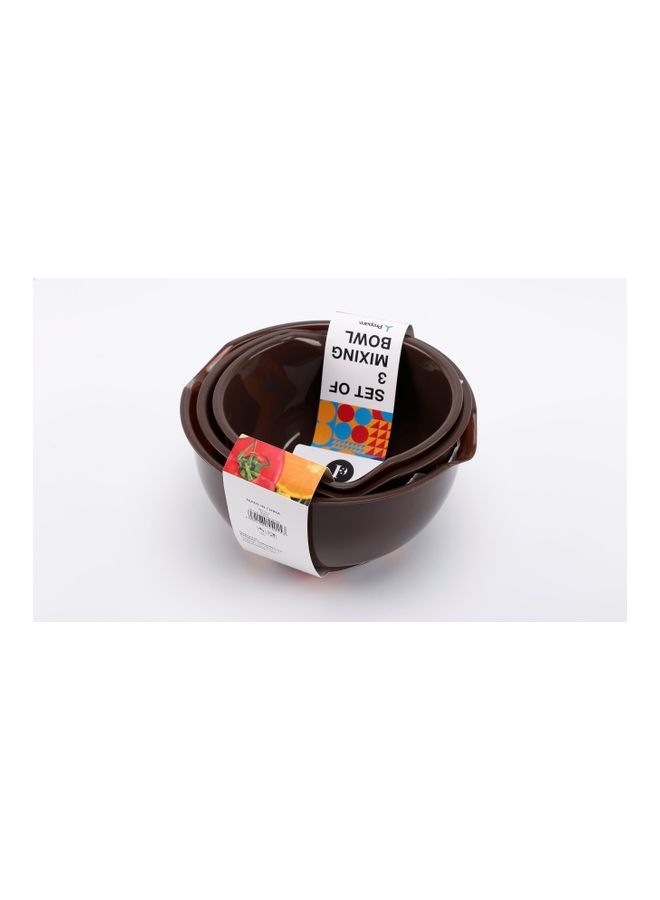 Penguen Set Of 3 Mixing Bowls Brown 23.5x22x12cm  - Image 1