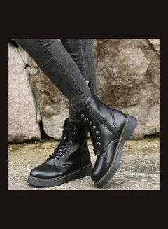 Generic Motorcycle Ankle Platform Boots Black  - Image 3