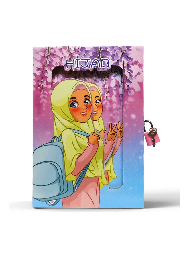 Sharpdo A5 Hard Box Lock Book Muslim Girl Multicolour 4 - Image 1