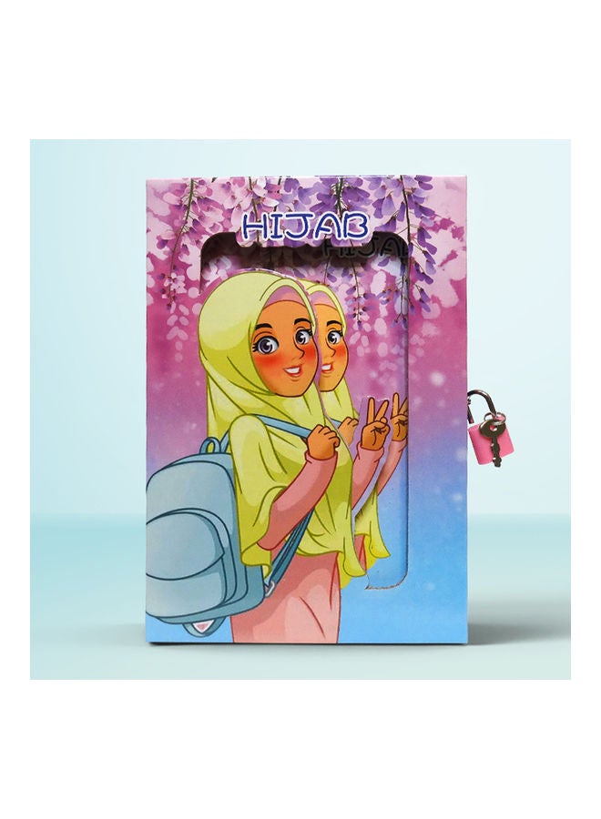Sharpdo A5 Hard Box Lock Book Muslim Girl Multicolour 4 - Image 5