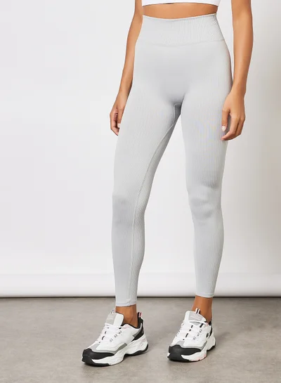 MANGO Seamless Leggings Grey