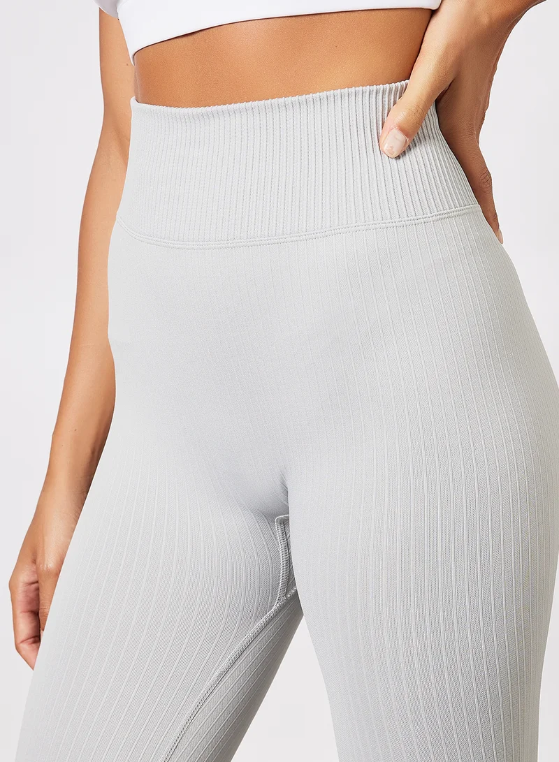 MANGO Seamless Leggings Grey