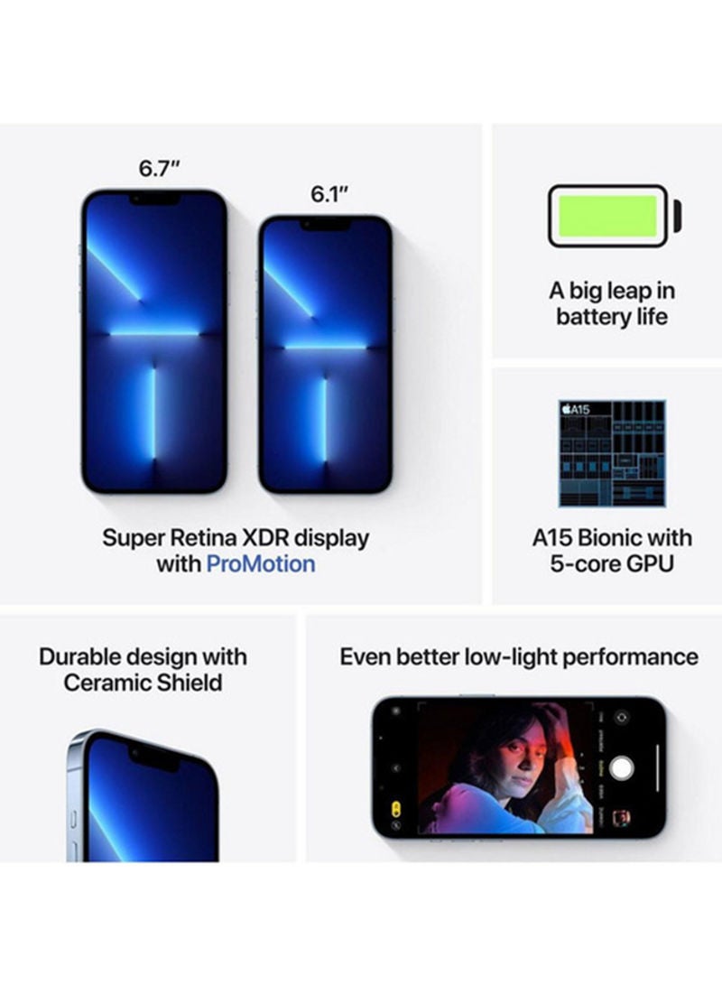 هاتف آيفون 13 برو ماكس بذاكرة داخلية 512 جيجابايت ويدعم تقنية 5G مع تطبيق فيس تايم بلون رصاصي داكن - النسخة العالمية - v1637671966/N50838867A_5